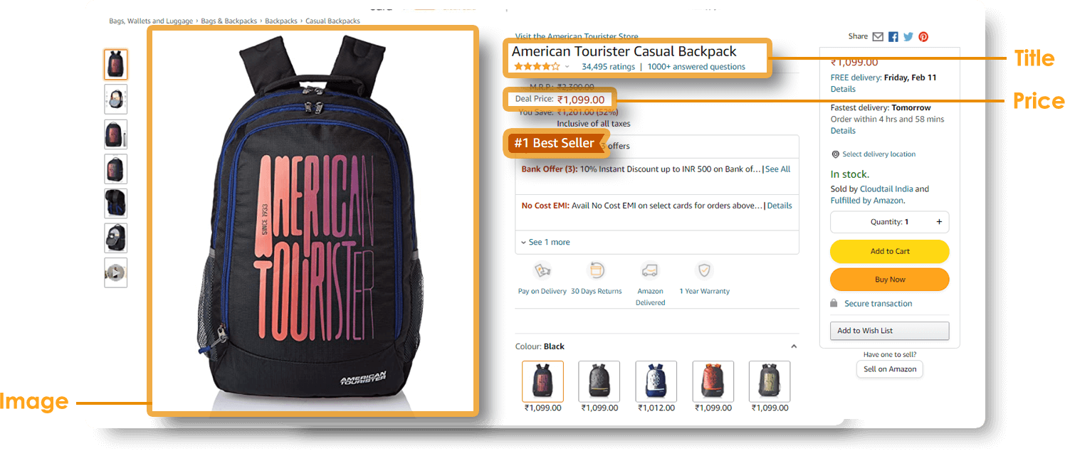 Scrape Amazon Best Seller Product Data
