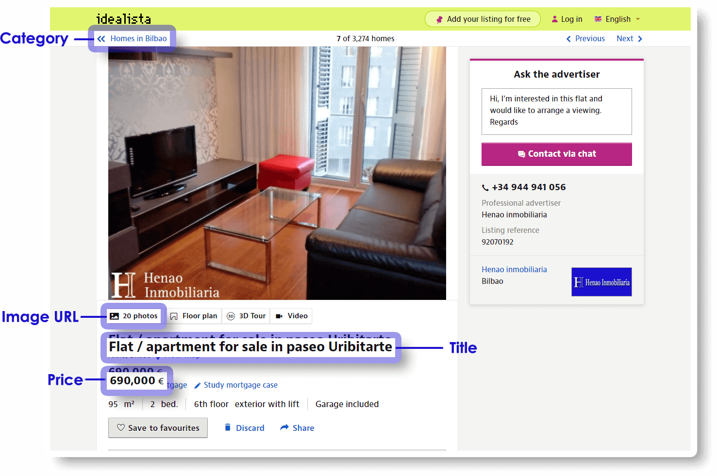 Idealista Property Listings Data Scraper