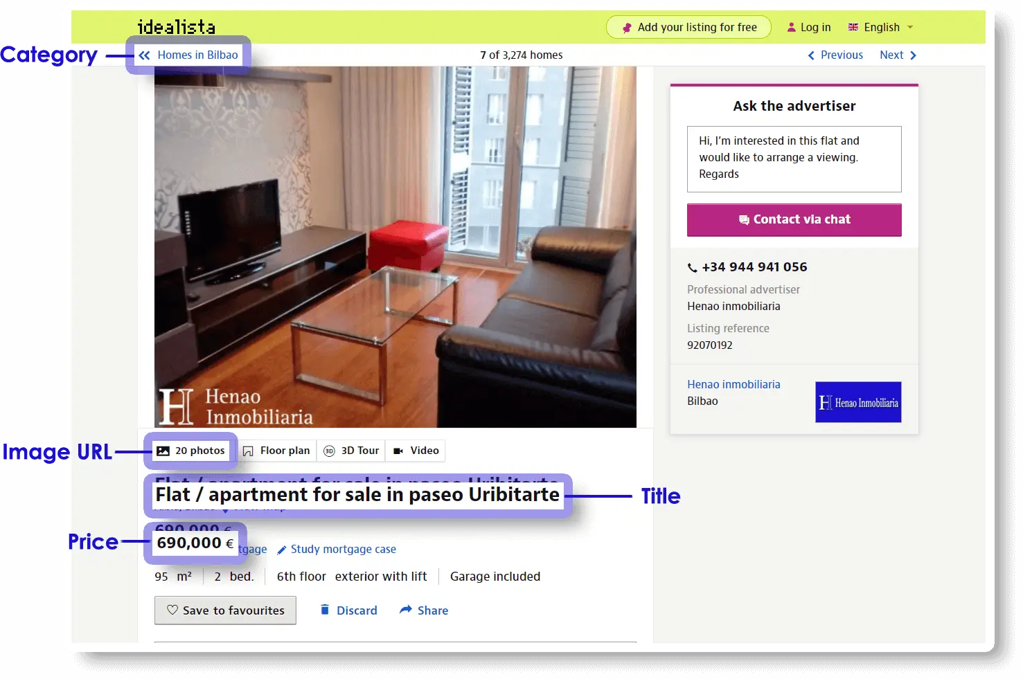 Idealista Property Data Extractor