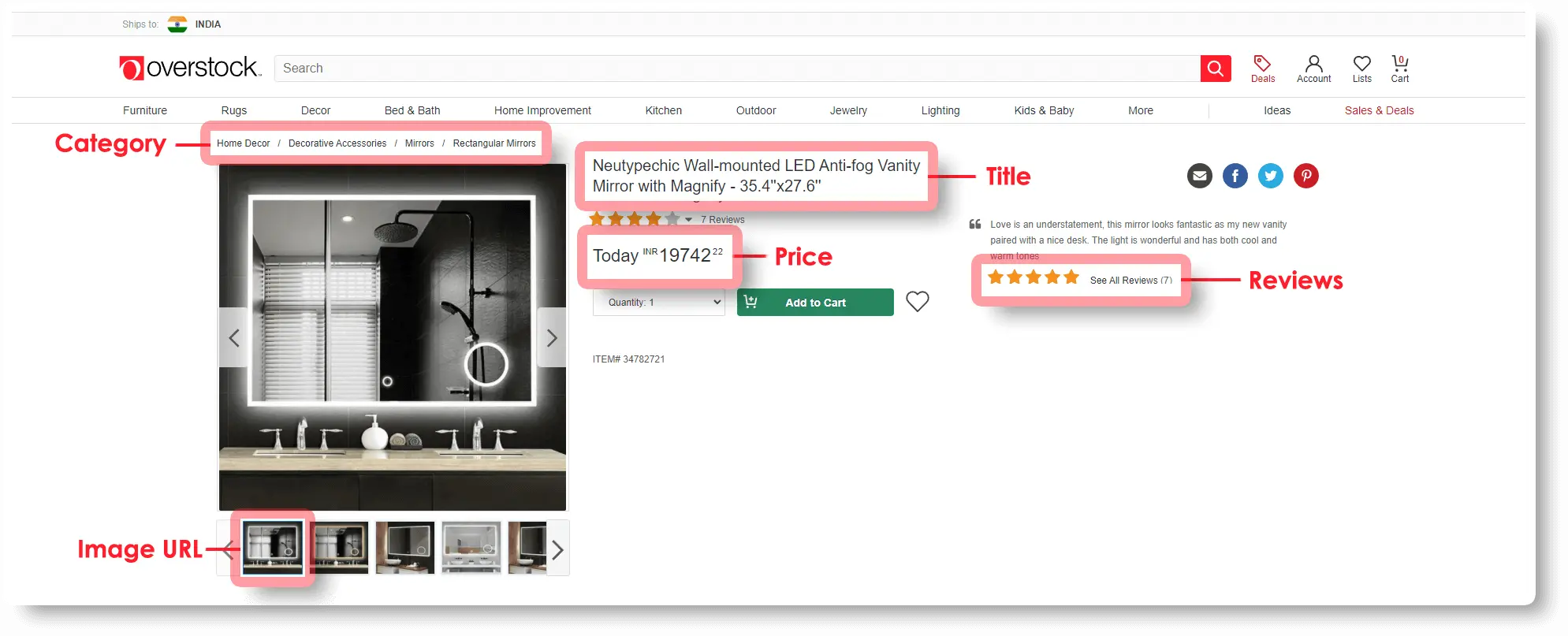 Overstock Product Price Extractor