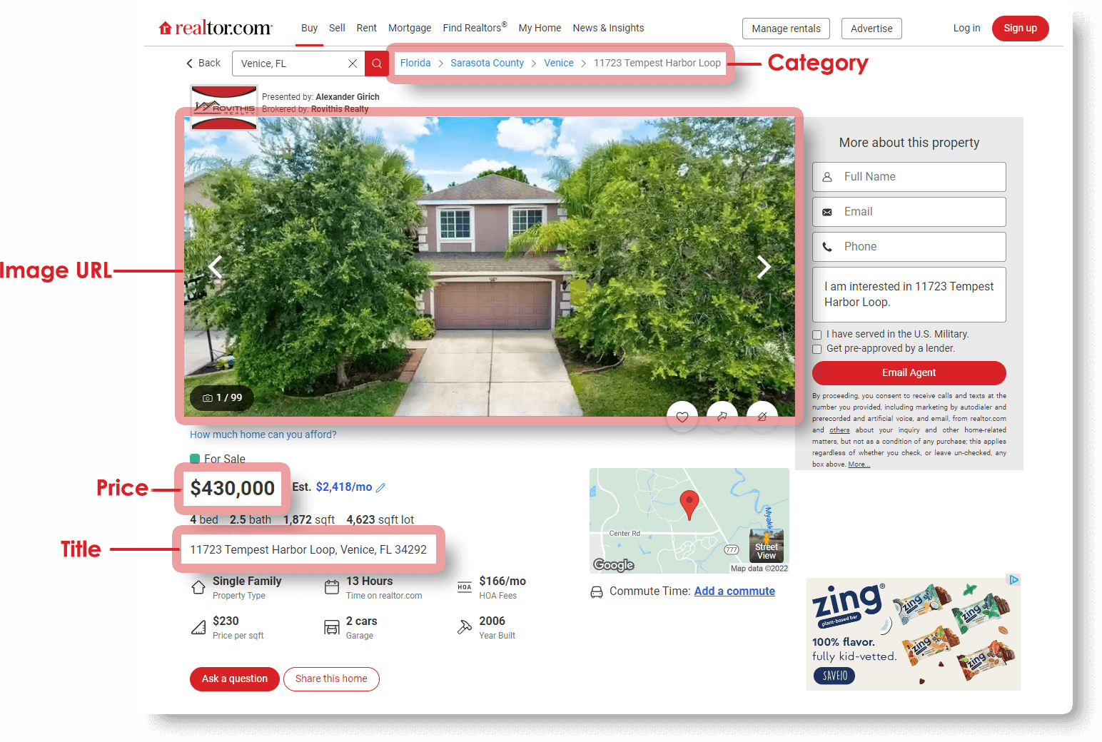 Realtor Real Estate Data Scraper