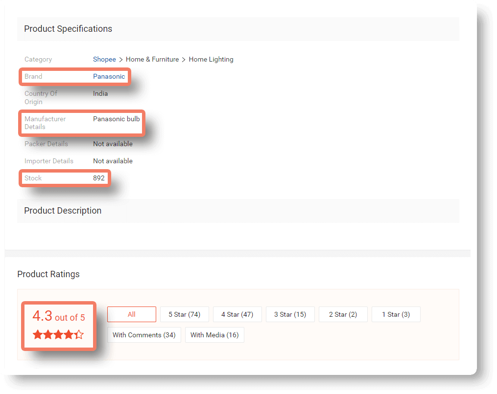 Scrape Shopee Product Data