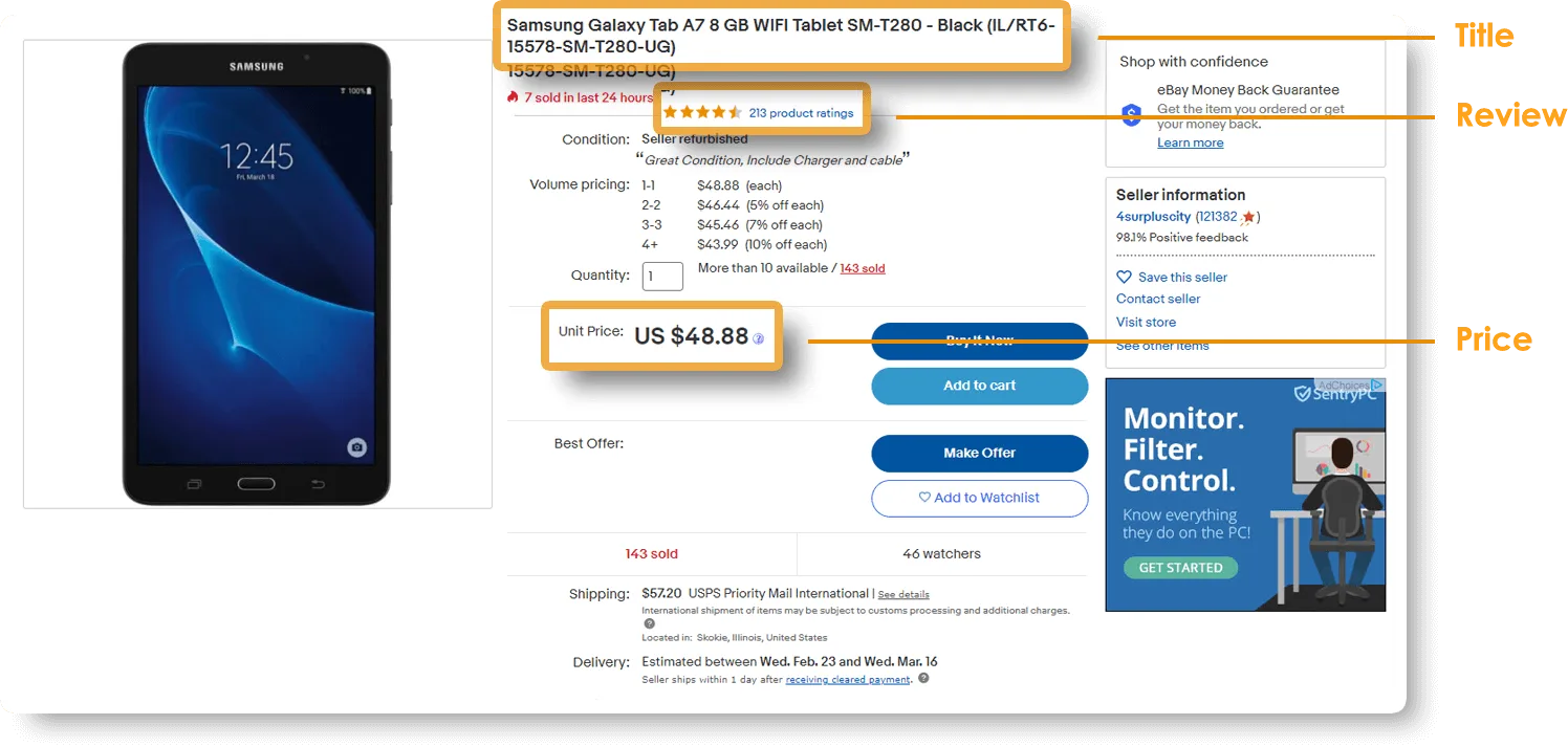 eBay Advance Product Detail Scraper